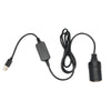 5V Turn 12V USB To Cigarette Lighter Socket Female Head Driving Recorder Mobile Power Cord, Specification: 1m