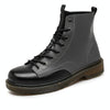 JL-MR062 Men Martin Boots High-Top Lace Biker Work Shoes, Size: 39(Gray)