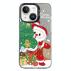 For iPhone 15 Christmas Series PC Full Coverage Pattern Phone Case(CK058 Black)