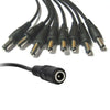 DC 1 to 8 Power Splitter Cable 5.5x2.1mm CCTV Camera 40cm