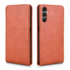 For Samsung Galaxy A05s / M14 4G Magnetic Vertical Flip Leather Phone Case(Brown)