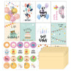 24pcs /Set Happy Birthday Greeting Card With Envelopes And Stickers Set(KP002)