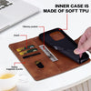 For iPhone 12 mini / 13 mini Lace Floral Embossed Magnetic Buckle Leather Phone Case(Brown)