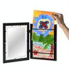 Plastic Children Art Frames Magnetic Front Open Frametory for Poster Photo Drawing Paintings Pictures(Black)