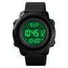 Skmei 1540 Fashion Outdoor Sports Large Dial Student Watch Multi Function Waterproof Mens Electronic Watch(Black White)