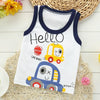 Children Cotton Sleeveless Vest Crew Neck Summer Sports Style Tank Tops, Size: 80cm(Navy Blue Car)