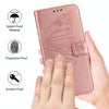 For Asus Zenfone 11 Ultra Embossed Butterfly Leather Phone Case(Rose Gold)