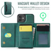 For iPhone 12 / 12 Pro DG.MING MAGKING-K2 Series MagSafe RFID Card Bag Detachable Phone Case(Green)