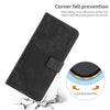 For Samsung Galaxy A56 5G Skin Feel Stripe Pattern Leather Phone Case with Long Lanyard(Black)