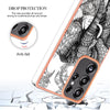For Samsung Galaxy S25 Ultra 5G Electroplating Marble Dual-side IMD Phone Case(Totem Elephant)