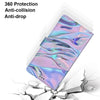 For Alcatel 1SE (2020) Coloured Drawing Cross Texture Horizontal Flip PU Leather Case with Holder & Card Slots & Wallet & Lanyard(Fluorescent Water Texture)