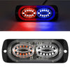 12W Car Side Signal Warning Light 24 LED Strobe Light(Red Blue)