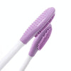 2pcs Dual Head Silicone Face Mask Brush Face Cleansing Massage Brush Mud Mask Applicator(Purple)