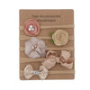 5 in 1 Children Flower Bowknot Headband Hair Accessories(Khaki)