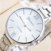 2 PCS Women Large Dial Stainless Steel Fine Strap Quartz Watch(Silver)