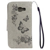 For Galaxy A5 (2017) / A520 Butterflies Embossing Horizontal Flip Leather Case with Holder & Card Slots & Wallet & Lanyard (Grey)