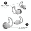 iMeBoBo A1 Shark Fin Version Nano Silicone Sleeping Noise Reduction Earplugs, Style:Two Layer(Grey)