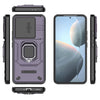 For Xiaomi Redmi K70 5G Sliding Camshield TPU + PC Shockproof Phone Case with Holder(Purple)