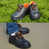 215 Microfiber Leather Anti-puncture Wear-resistant Work Shoes Smash-proof Oil-resistant Safety Shoes, Spec: High-top (39)