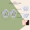 Sterling Silver Zircon Earrings Simple Temperament S925 Earrings, Color:Silver