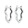 S925 Sterling Silver Wavy Earrings(SCE1761)