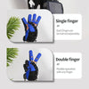 Intelligent Robot Split Finger Training Rehabilitation Glove Equipment With EU Plug Adapter, Size: XXL(Blue Right Hand)