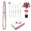 USB Plug Aluminum Nail Drill Machine Electric Manicure Milling Cutter Set(Golden)
