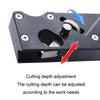 Woodworking Multi-Angle Chamfering Adjustable Depth Hand Planer, Color: Black + 6 Blades