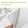Damascus Self-Adhesive Embossed Wallpaper Thick 3D Non-Woven Fabric Fine Embossed Bedroom Wallpaper, Specification: 0.53 x 3 Meters(1681 Beige)