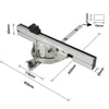 Woodworking Pusher Slide Ruler Woodworking Table Saw Measuring Tool, Style:Aluminum Handle + Tenon
