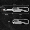 Multifunctional Titanium Keychain Outdoor Portable Defense Mini Folding Knife, Style: With Steel Ring