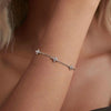 S925 Sterling Silver Lucky Four-leaf Clover Shining Moissanite Bracelet(MSB021)