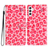 For Samsung Galaxy A56 5G 3D Pattern Leather Phone Case(Pink Leopard Print)