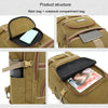 LIJIEBAO Outdoor Shoulder Bag Canvas Durable Travel Backpack Men Retro Casual Computer Bag(Dark Grey)