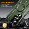 For Samsung Galaxy S23 Ultra 5G Lens Holder MagSafe Phone Case(Army Green)