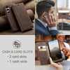 For Samsung Galaxy S25 5G CaseMe 013 Multifunctional Horizontal Flip Leather Phone Case(Coffee)