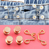 6 in 1 Nail-Free Detachable Button Jeans Waist Adjustment Buckle Set, Colour: 32mm Golden