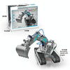 Children DIY Assembly Engineering Fleet Hydraulic Power Crawler Toy(Excavator)