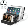X6 96W 2.4A 8 USB Ports Smart Charger with Detachable Bezel, UK Plug(Black)
