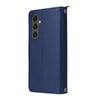 For Samsung Galaxy S24 FE 5G Nine-card Slots Zipper Wallet Bag Leather Phone Case(Blue)