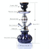 08-023 Double Pipe Glass Hookah Set (Blue)
