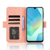 For Samsung Galaxy A16 5G Skin Feel Calf Texture Card Slots Leather Phone Case(Pink)