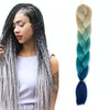 Fashion Color Gradient Individual Braid Wigs Chemical Fiber Big Braids, Length: 60cm(26Beige Lake Blue Sapphire)