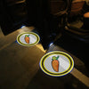 LED Infrared Induction Car Door Welcome Light Night Projection Ambient Light, Specification: Radish (Yellow)(1 Pair/Box)