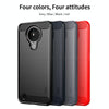 For Nokia 1.4 MOFI Gentleness Series Brushed Texture Carbon Fiber Soft TPU Case(Black)