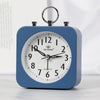 Lazy Silent Small Alarm Clock Office Home Desktop Clock(Blue)