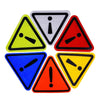 Car Tail Triangle Reflective Stickers Safety Warning Danger Signs Car Stickers(Red)