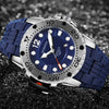 OCHSTIN 6124  Night Light Waterproof Men Watch Outdoor Sports Quartz Watch Silicone Watch(Blue)
