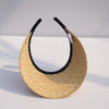 Straw Empty Top Peaked Cap For Ladies, Size: M (56-58cm)(Black+Black)