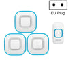 Wireless Doorbell Plug-in, 300m Range, 38 Melodies, White, EU Plug